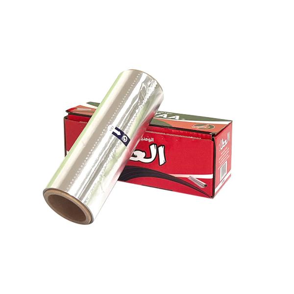 Customized Logo Accepted 8011 Shisha Aluminium Foil Roll with Hole and Cutting Line