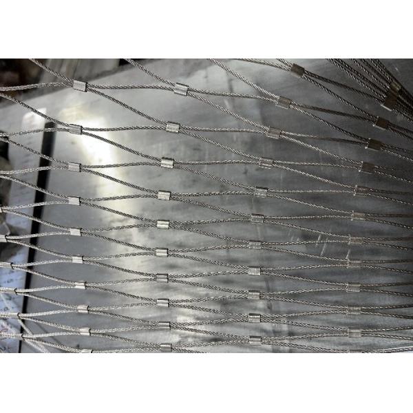 Stainless Steel Staircase Wire Rope Mesh / Cable Mesh For Balustrade