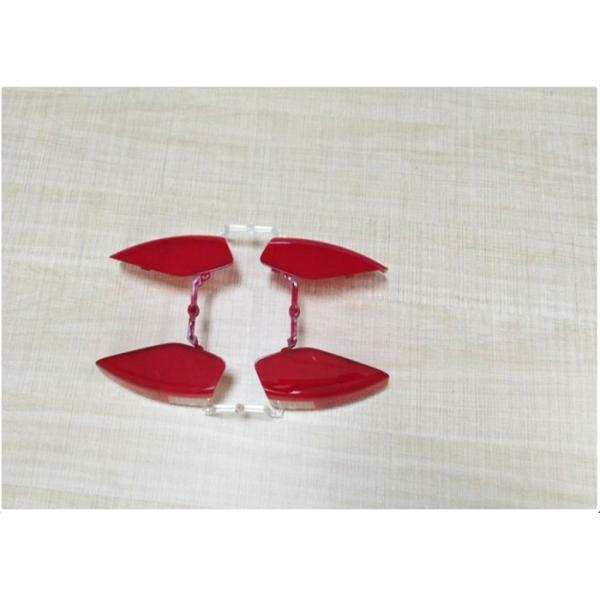 Red Car Lamp Cover Prototype Injection Molding In Automotive Industry 4 Cavities
