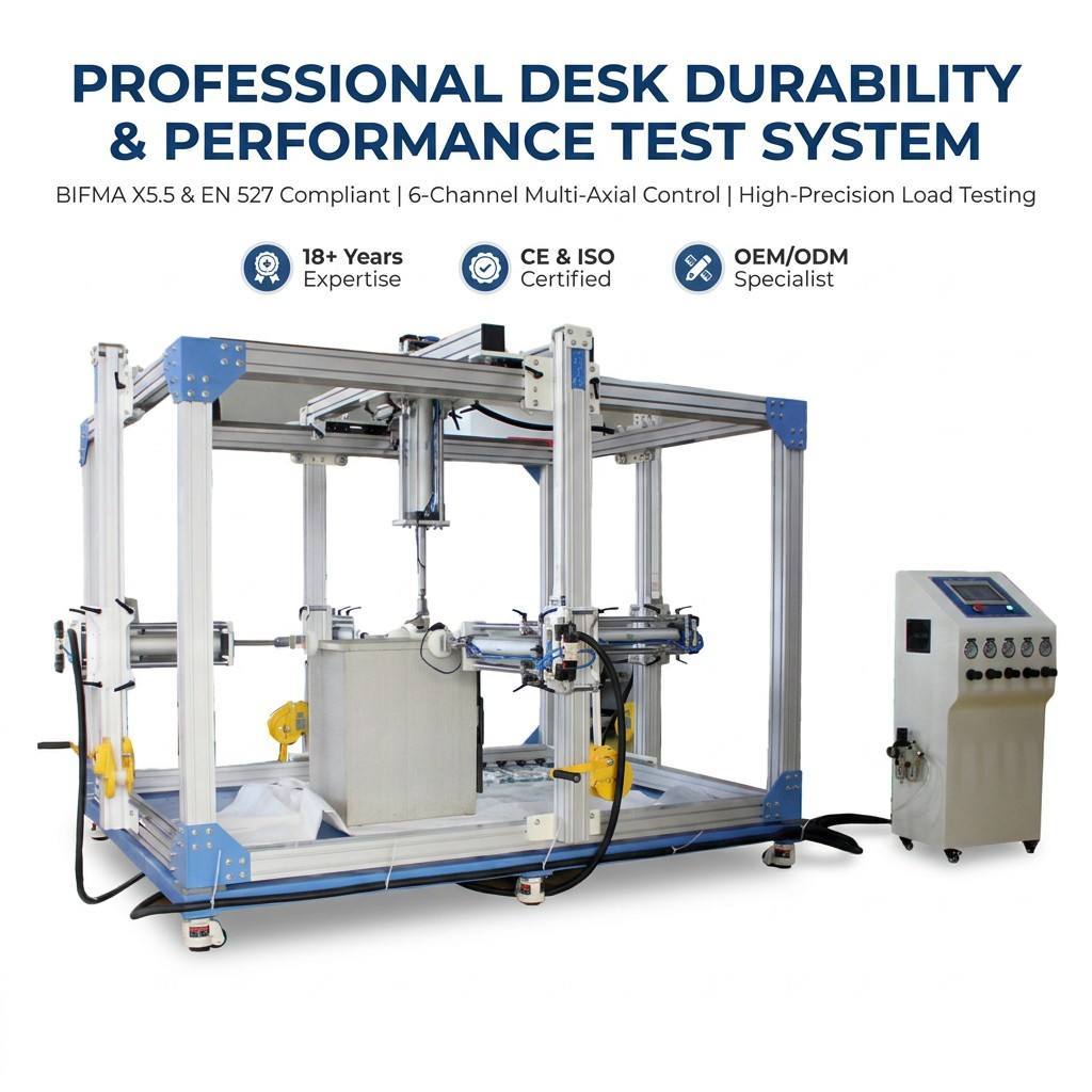 High Precision Office Desk Stability and Durability Tester with 6 Testing Axes Support ISO Standard
