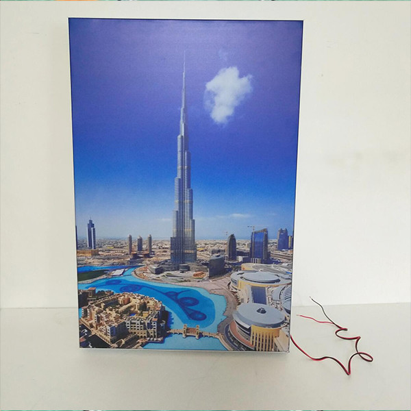 A4 Wall Mounted / Table LED Light Box Display Stand Crystal Photo Frame