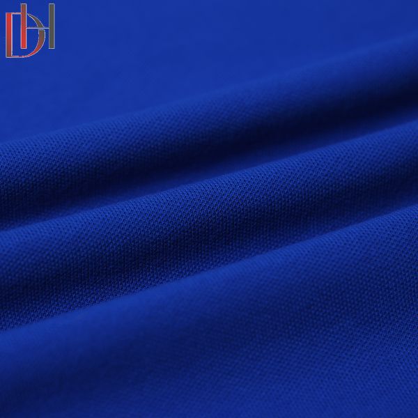 Plain Dyed 96% Cotton 4% Spandex Fabric Summer Business T Shirt Wicking Rib Pique Fabric 200g
