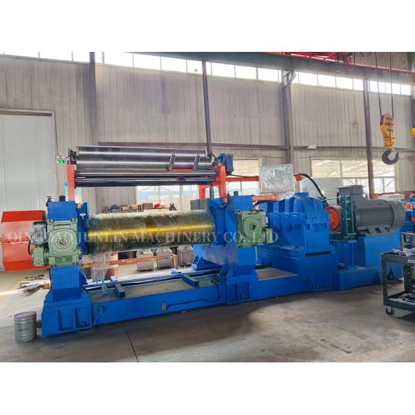 Two Roll Rubber Mixing Mill 610mm Roll Diameter PLC Automated Control