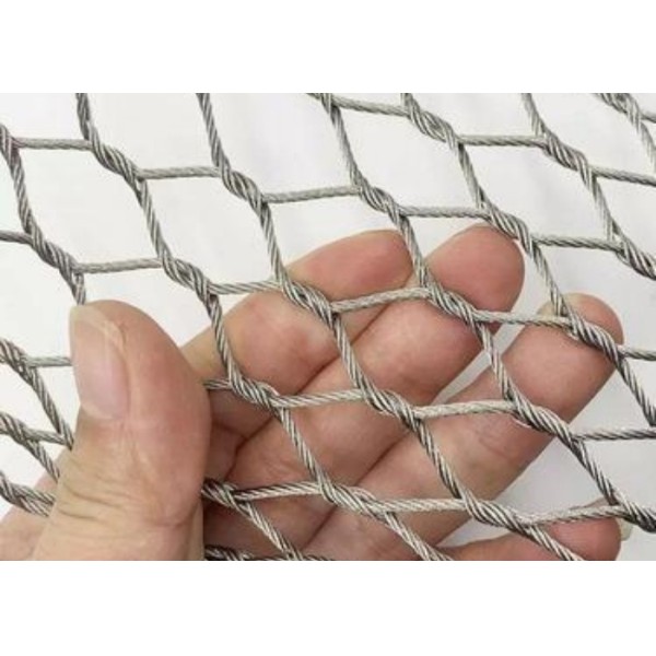 Black Oxidized Stainless Steel Cable Mesh Supplier For Zoo Avairy Fencing