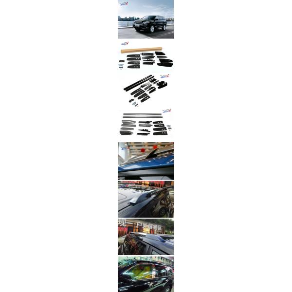 Silver / Black Side C063 Car Roof Rack Rails For Toyota Highlander 2009 - 2014