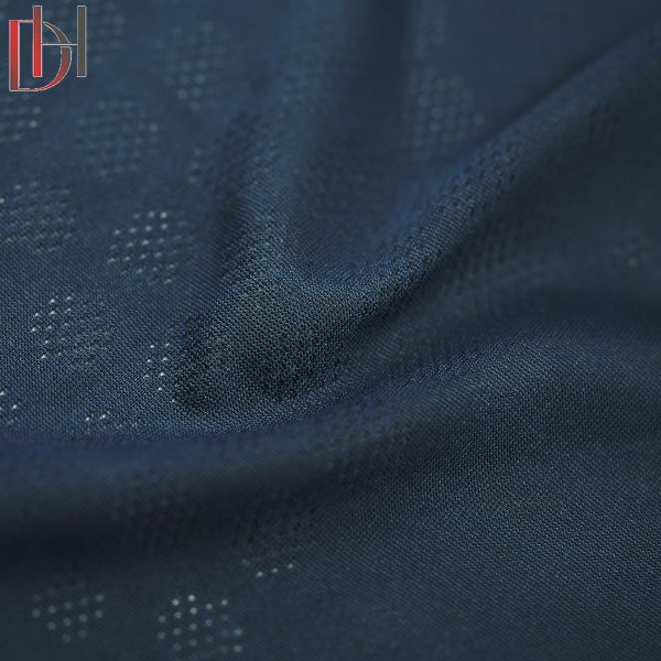 Shirt Anti UV Quick Dry Sporty Jacquard Fabric 100% Polyester Knitted Fabric