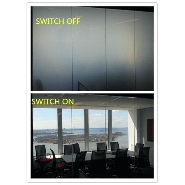 Privacy Protection PDLC Switchable Smart Glass 6+6mm With Low Power Consumption