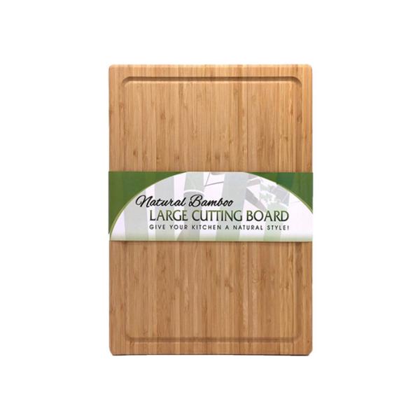 Laser Logo Bamboo Large Wooden Cutting Boards Rectangle Shaped With Juice Groove