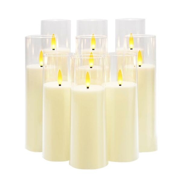 Custom Pillar Candle Sets Cordless Electric LED Candle For Home Decoration