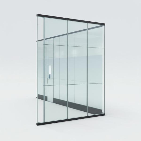 Demountable Double glazed Office Glass Partition Wall For Building