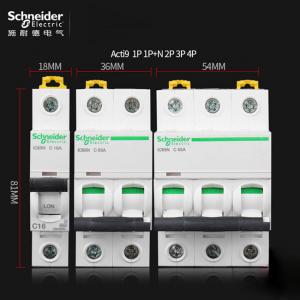 Cheap Acti9 MCB Schneider Electric Miniature Circuit Breaker 6~63A, 1P,2P,3P,4P,DPN for electrical distribution for sale