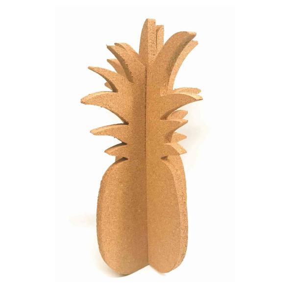 OEM ODM Decorative Cork Boards Table Handicrafts 3D Pineapple Shape