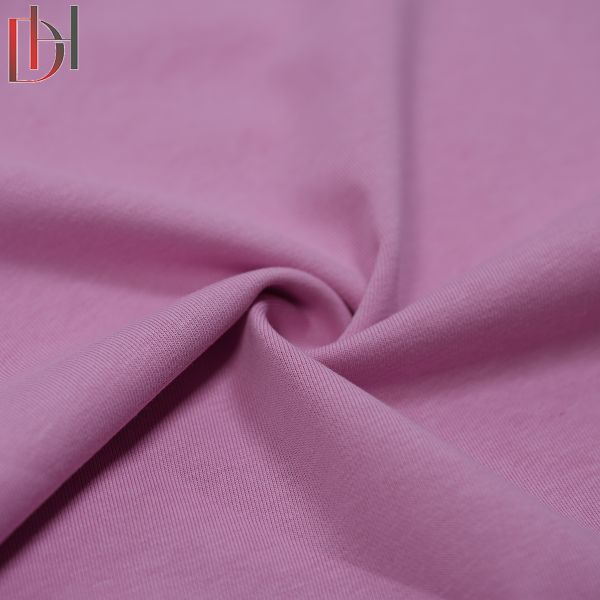 Organic Tricot Knitted Fabric 280GSM Breathable Winter Cotton Polyester Shirt Fabric