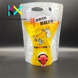 Cheap 1L Aluminum Foil Beer Liquid Vacuum Packaging Bags Plastic Spout Pouch With Tap for sale