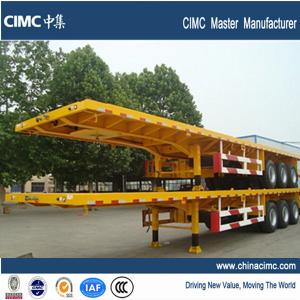 Cheap new china 40ft trailer flatbed three axle for sale for sale