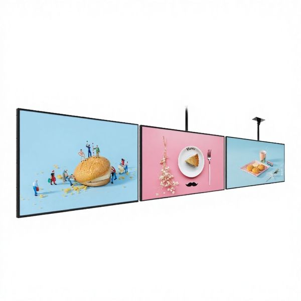 Coffee Shop UHD 32 Inch Restaurant Business Menu Screen Full Screen LCD Display Black 1-Year Warranty for Fast Food