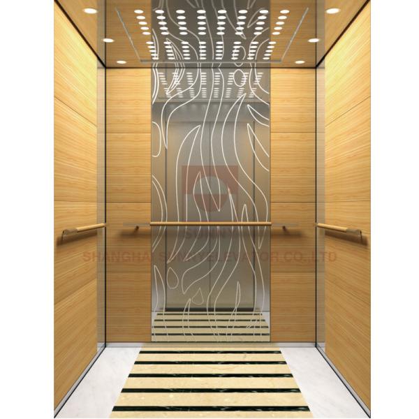 Solid Wood Elevator Cabin Decoration Panel Mirror Etching Wall With Luxury Type