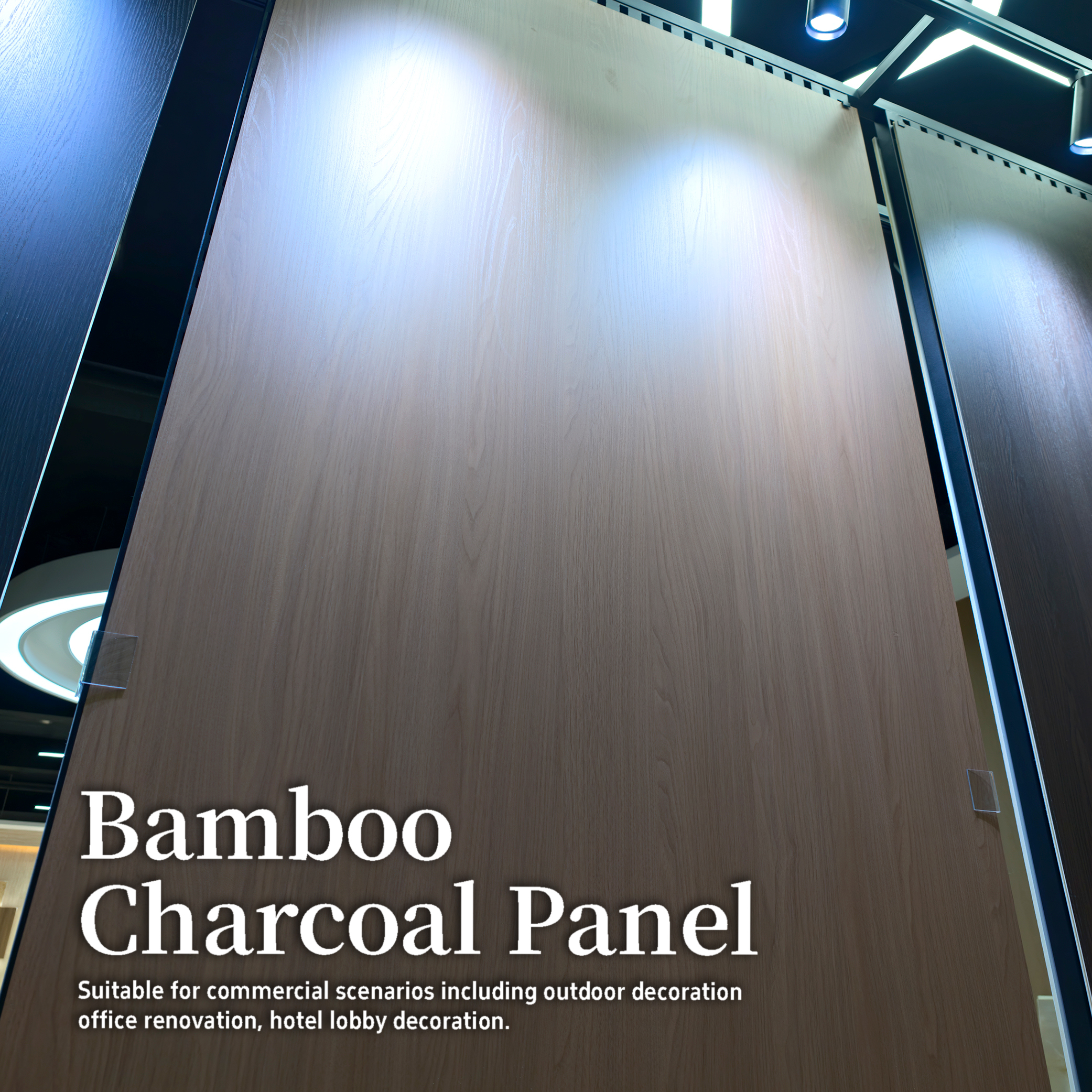 New Stock Arrival Bamboo Charcoal Wood Veneer Modern Bamboo Wall Board for Hotel