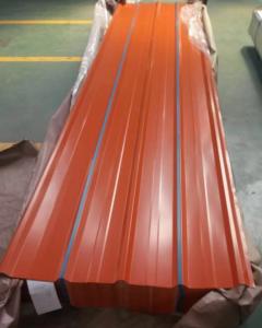 China 1.5mm Zinc Galvanized Roof Sheet Color Coated Corrugated Steel on sale