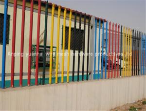 Cheap Pvc Coated Steel Palisade Fencing Pre Hot Dipped Galvanized Tube Material for sale