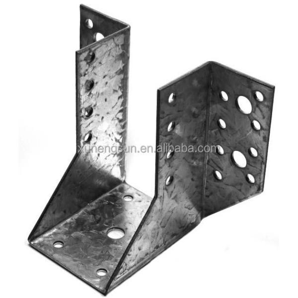 White Wood Connector Angle Joist Hanger Parts Heavy Duty Metal Bracket for Timber