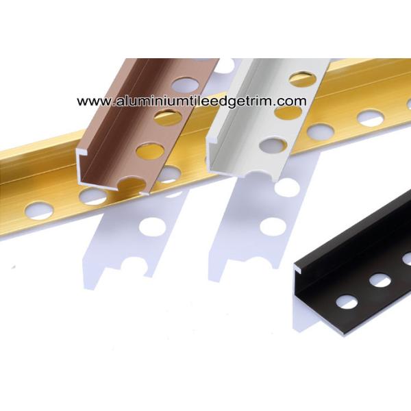 Pre Polished Bright Chrome L Angle Aluminium Tile Edge Trim 6mm / 8mm / 10mm  / 12mm