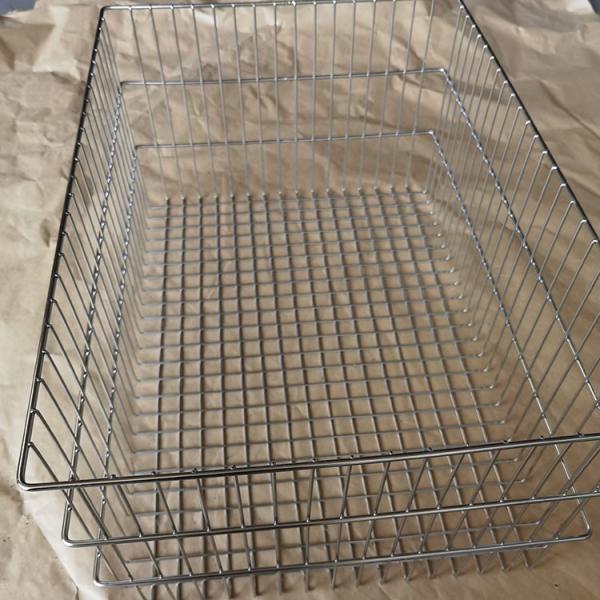 64x45x30 Cm Stainless Steel Welded Wire Mesh Bread Basket With 3mm Inner Wire Diameter And 35cm Width