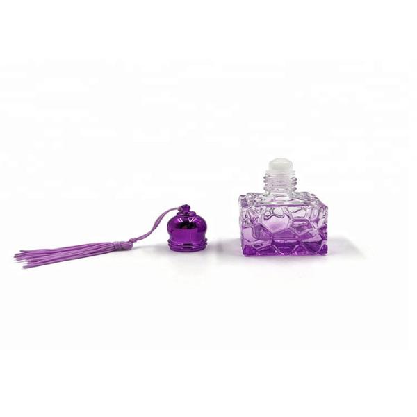 Colourful Square Roller Ball Bottles For Essential Oils , 10ml Roller Bottles
