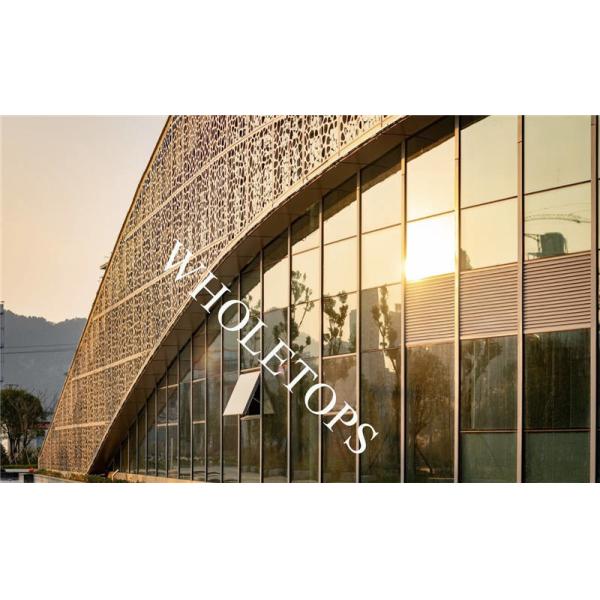 7.0MM Laser Cut Facade Panels / SGS Laser Cut Wall Art Panels For Curtain