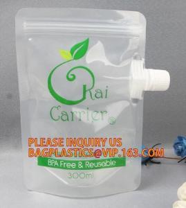 Plastic Cosmetic Spout Pouch For Facial Mask Reusable Hair Dye Chemical Packaging Spout Bag,Multi-purpose Liquid Chemica