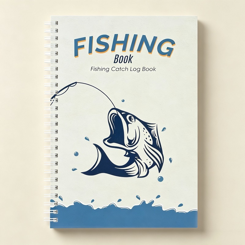 Fishing Catch Log Book With Durable Stone Paper Pages And Wire-O Binding