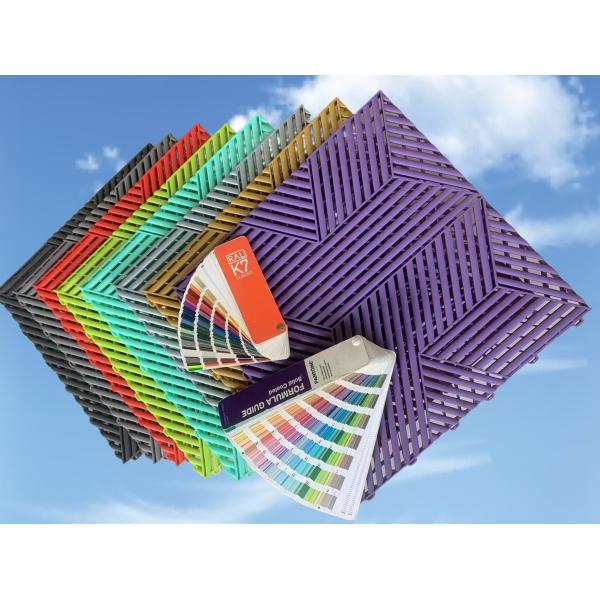 Colorful 18mm Interlocking Workshop Floor Tiles Anti Slip Modular Garage Flooring