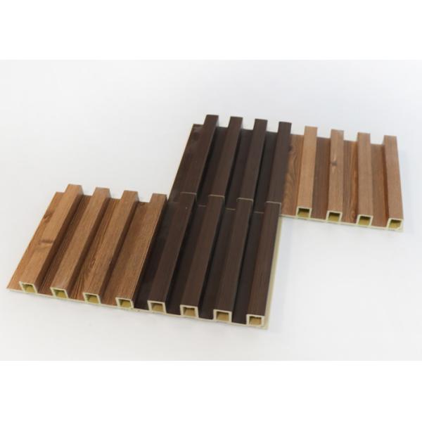 Indoor Decoration Wood Fluted Composite WPC Wall Panel 160mm x 24mm Waterproof