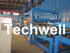 Cheap 32KW, 50 - 250mm Rock Wool Insulated Sandwich Panel Line Machine For Prefabricated House for sale