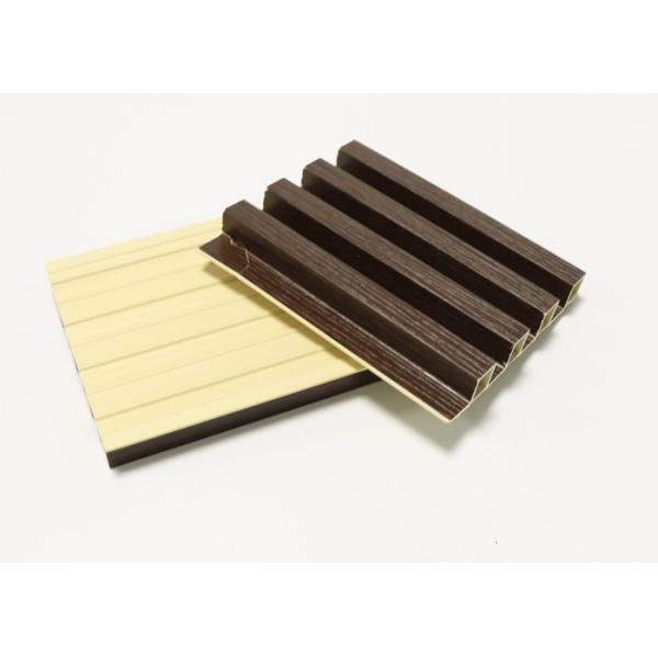 Wooden Grain Indoor Flute PVC Interior WPC Wall Panel For Decoration