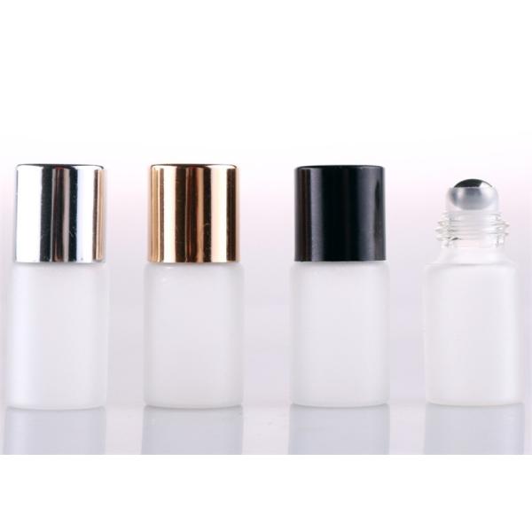 5ml Frosted Portable Stainless Steel Roller Bottles XFRB-05 With Black Caps