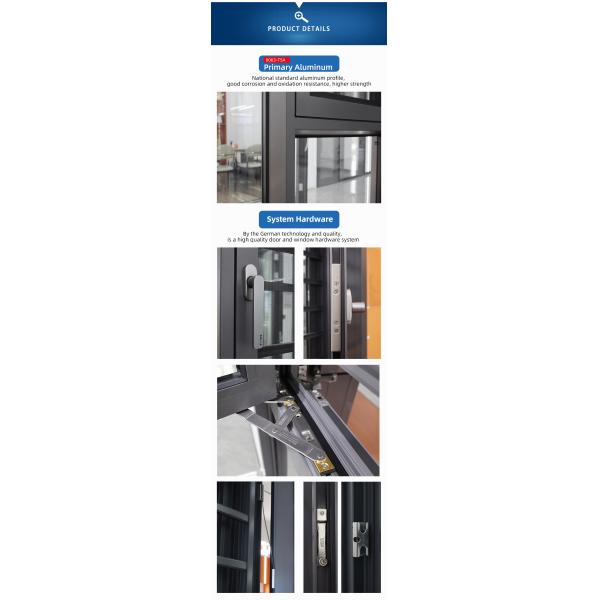 Popular Choice For Residential And Commercial Buildings Casement Window whit net Replacement