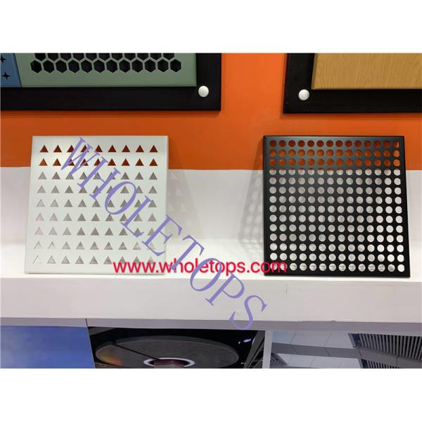 Waterproof Fireproof 7.0MM Perforated Aluminum Panels Facade 600×600mm
