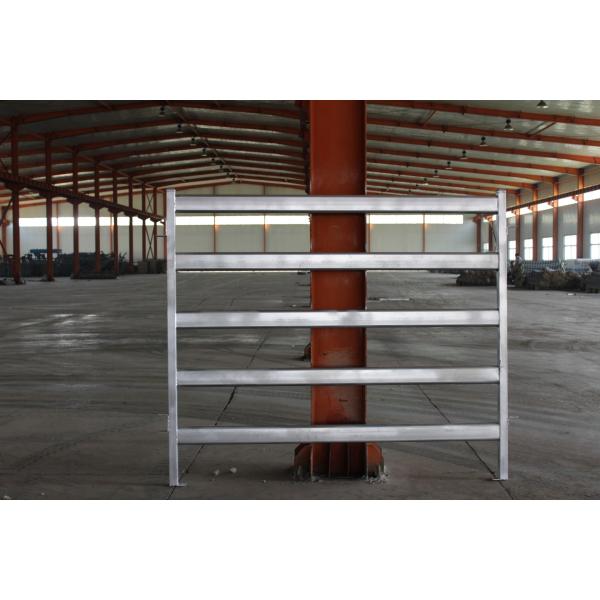 Six Bars Heavy Duty Metal Oval Rail Cow Fence Panels for Au Market