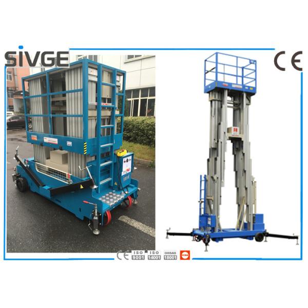 Aluminum Alloy Multi Mast Aerial Work Platform 14m Height With 200 kg Load