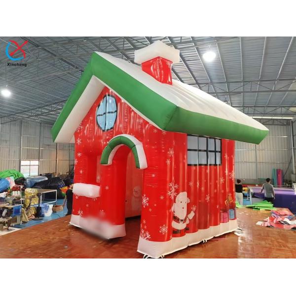 Manufacturer Inflatable Christmas House Outdoor Holiday Decoration With LED Light