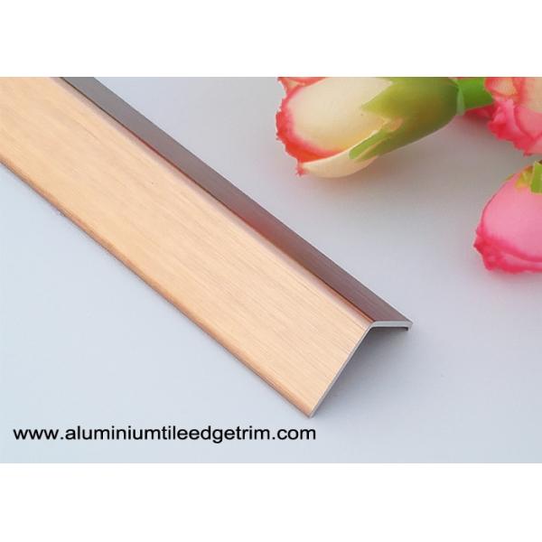 Brushed Anodized Rose Gold Aluminum Corner Guards With 1.5mm Thickness