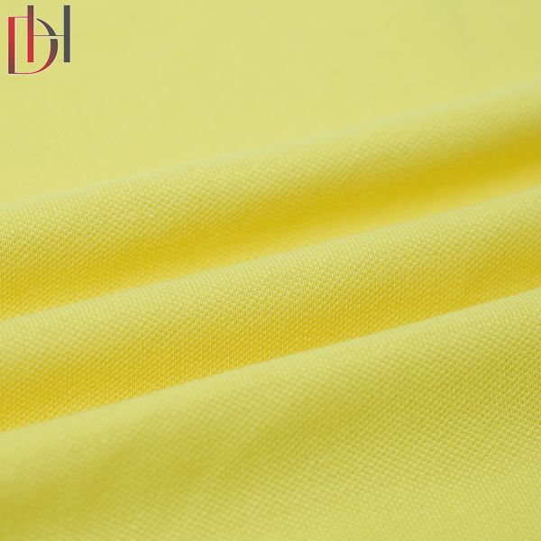Plain Dyed 96% Cotton 4% Spandex Fabric Summer Business T Shirt Wicking Rib Pique Fabric 200g