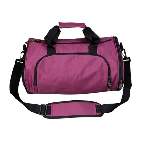 Casual Waterproof  Nylon Duffel Bags , Pink  Women'S Duffel Bag Two Side Pockets