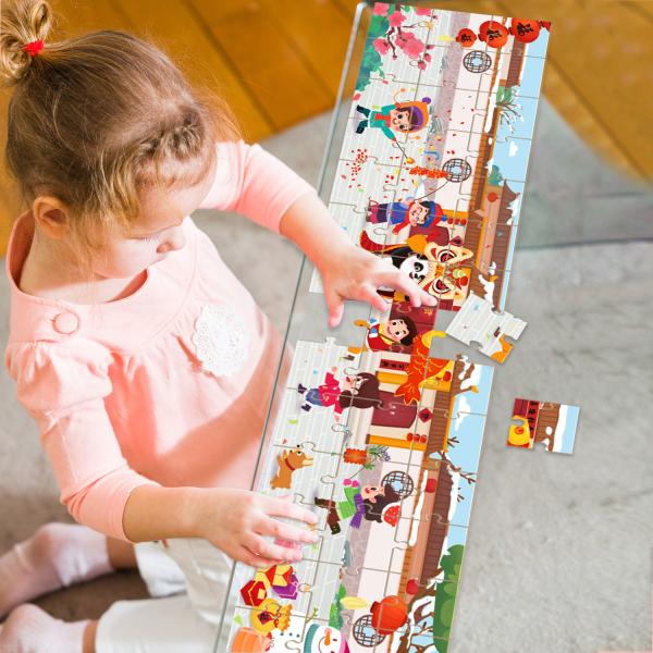 48 Pieces Puzzle for Kids 4-8 Jumbo Dragon Jigsaw Paper Long 90cm Floor Puzzles for Toddler Learning