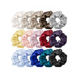 Cheap 22mm Oversized Silk Scrunchie , 100% Mulberry Silk Thick Hair Bobbles With Gift Bag for sale