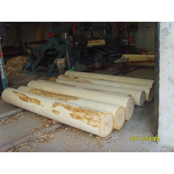 White / Brown Birch Rotary Cut Wood Veneer , Quilted Maple Veneer