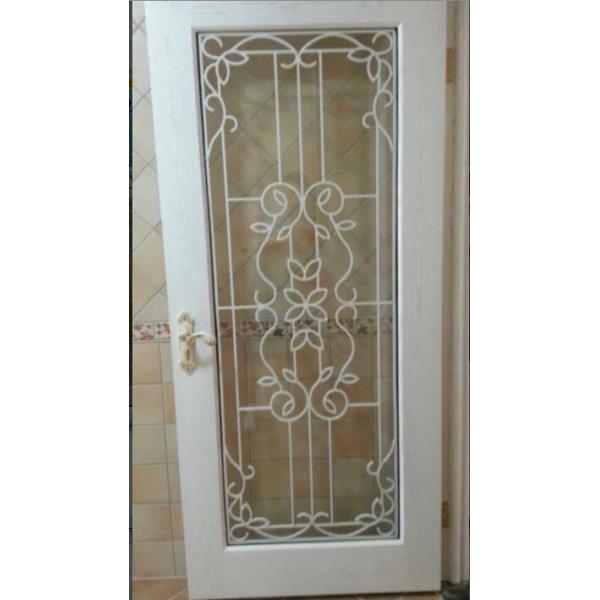 custom colors wrought iron glass for doors