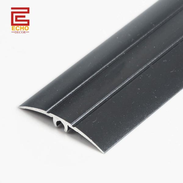 Satin Black Tile To Wood Floor Transition Strip Laminate Flooring Threshold Strip 4cm