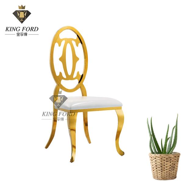 Wedding 201 Stainless Steel Chair With PU Cushion 43*50*90cm